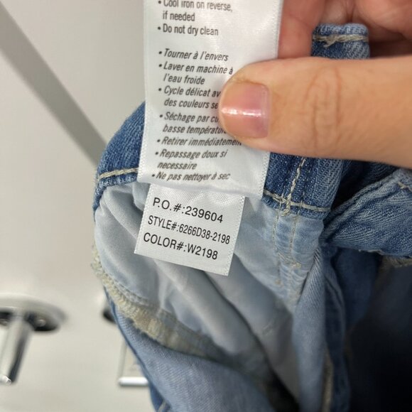 Paige Size 30 Blue Nellie High Waist Belted Wide Leg Crop Jeans - Picture 10 of 13